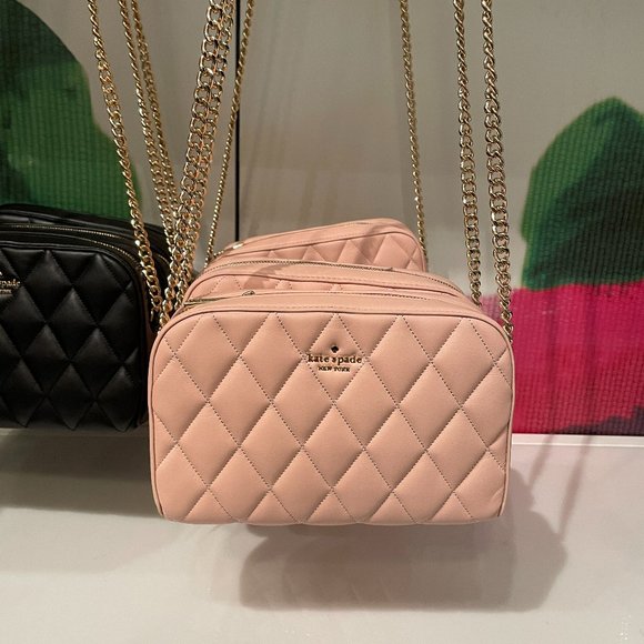 NWT kate spade Carey Smooth Quilted Leather Mini Camera Bag - Picture 1 of 6